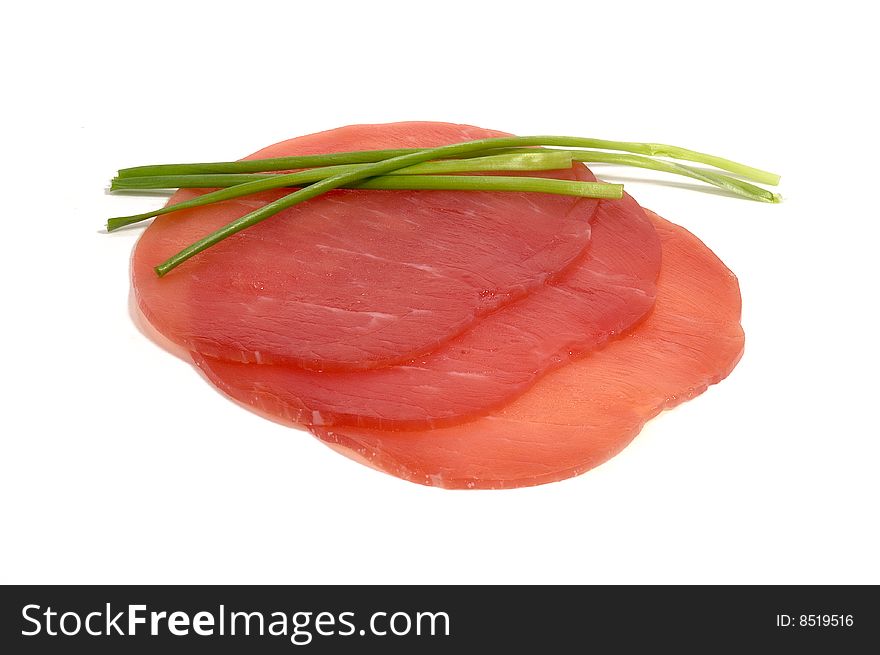 Salmon Ham cuttet red meat