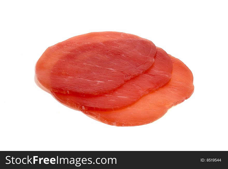 Salmon Ham cuttet red meat