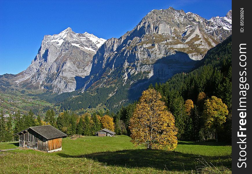 A mountain landscape from the Swiss countryside.