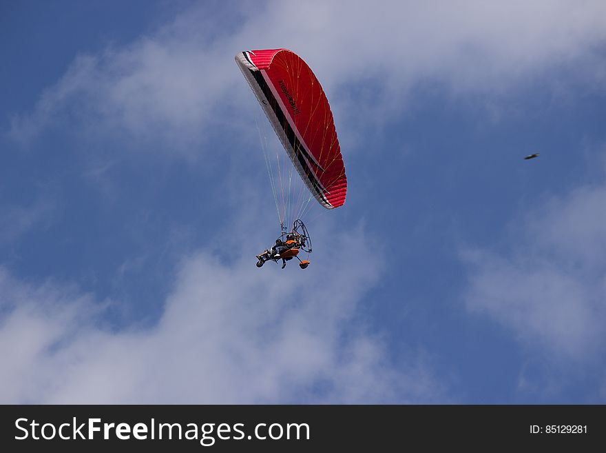 Red and Black Parachute