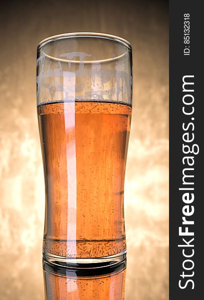 A glass pint of beer.