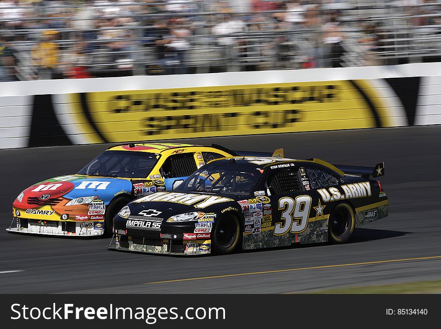 Black And White Nascar Car