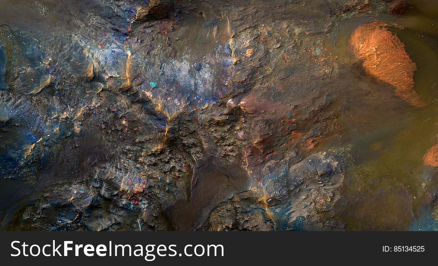 Abstraction of close up of Mars landscape from the Jet Propulsion Laboratory.