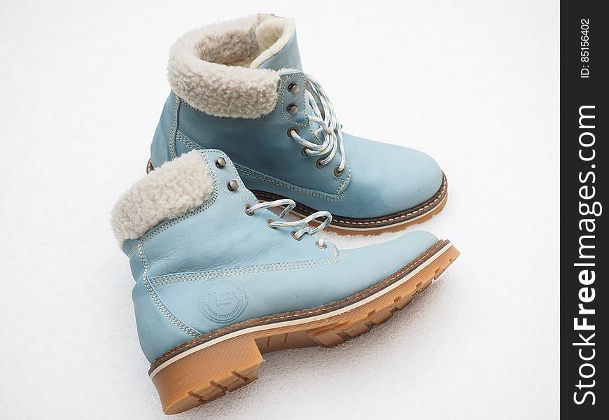 Blue winter boots