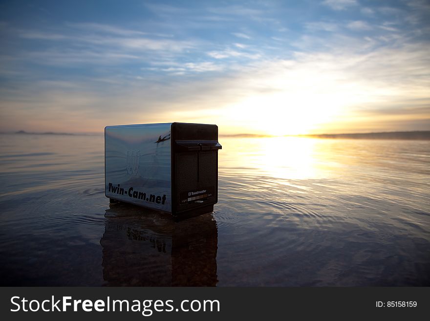 The toaster at Lake Buchanan, TX, admiring the sunrise.