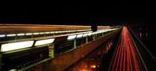 Night City Bridge Royalty Free Stock Photography Night City Bridge Royalty Free Stock Photography