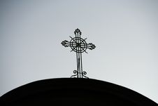 Cross On A Dome Royalty Free Stock Photo