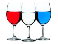 Coloured Wine Glasses Royalty Free Stock Images Coloured Wine Glasses Royalty Free Stock Images