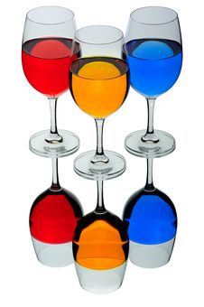 Coloured Wine Glasses Stock Images Coloured Wine Glasses Stock Images