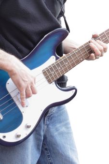 Playing Bass Guitar Stock Photography Playing Bass Guitar Stock Photography