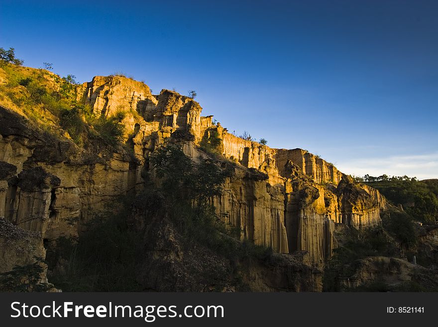 This is a well-known tourist attractions in China, Yunnan Yuanmou soil forest. This is a well-known tourist attractions in China, Yunnan Yuanmou soil forest