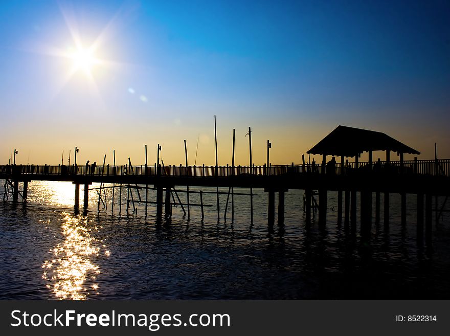 Calm sunset by the sea. Calm sunset by the sea.