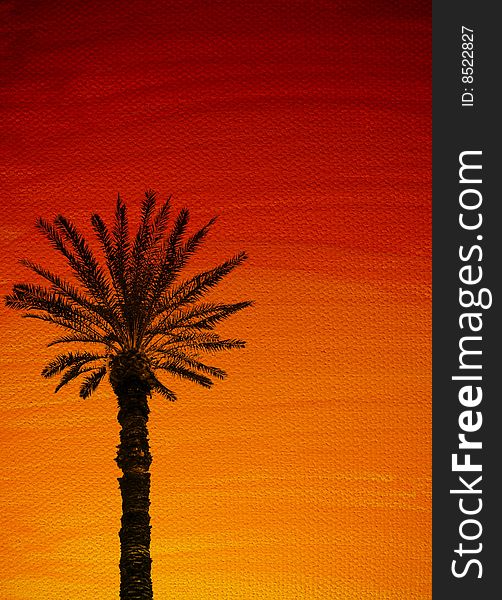 Palmtree Sunset Background