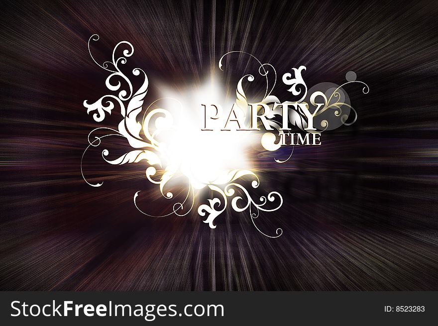 Shiny party time background design. Shiny party time background design