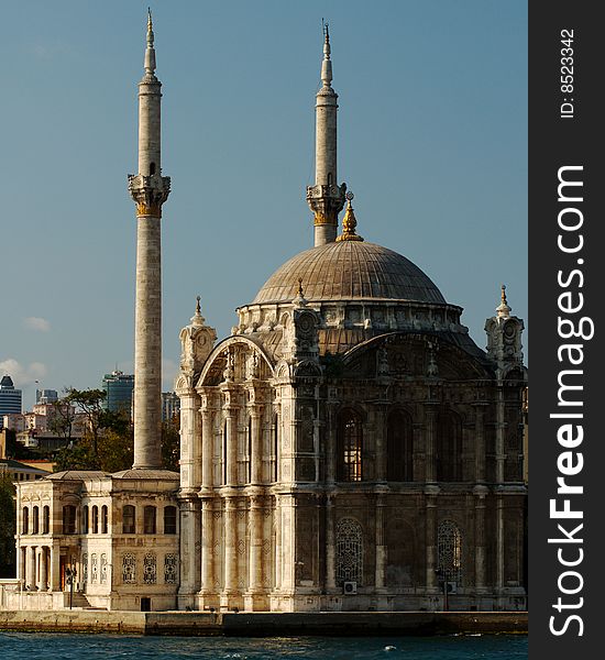 A late afternoon photo of Ortakoy Mosque, Istanbul, Tukey