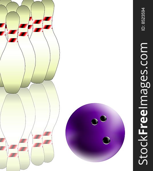 An illustration for bowling game