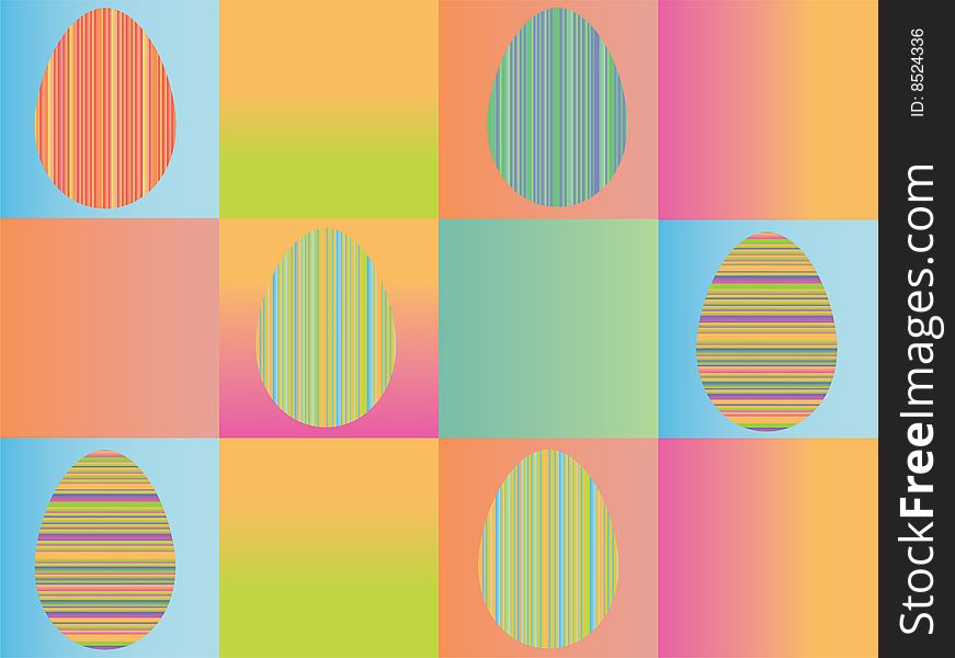 The vector illustration contains the image of Easter background