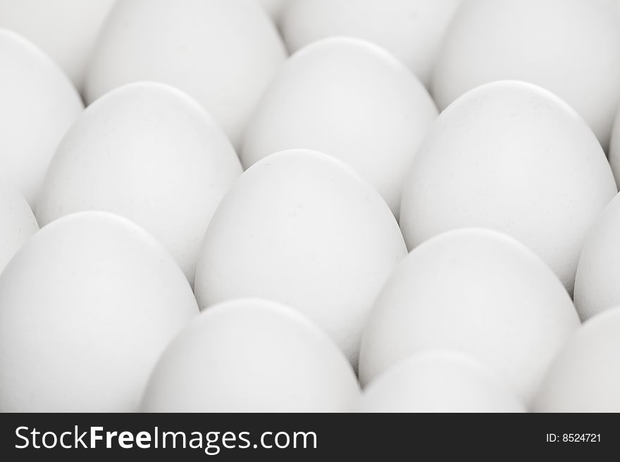 The pack of white eggs. The pack of white eggs