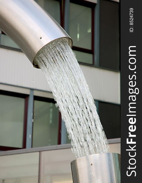 Original fountain over building background