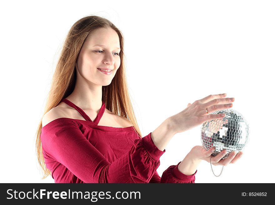 Young Woman With Glass Sphere