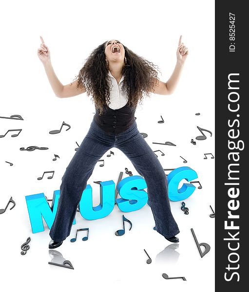 Musical notes sound on white background. Musical notes sound on white background