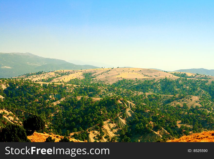 Green Summer peaks of Turkey