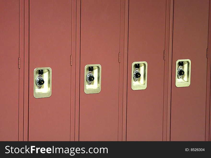 Red School Lockers