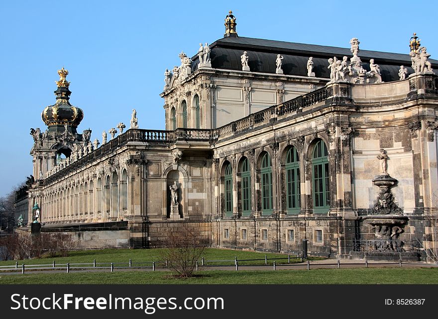 Statue in the baroque zwinger in dresden