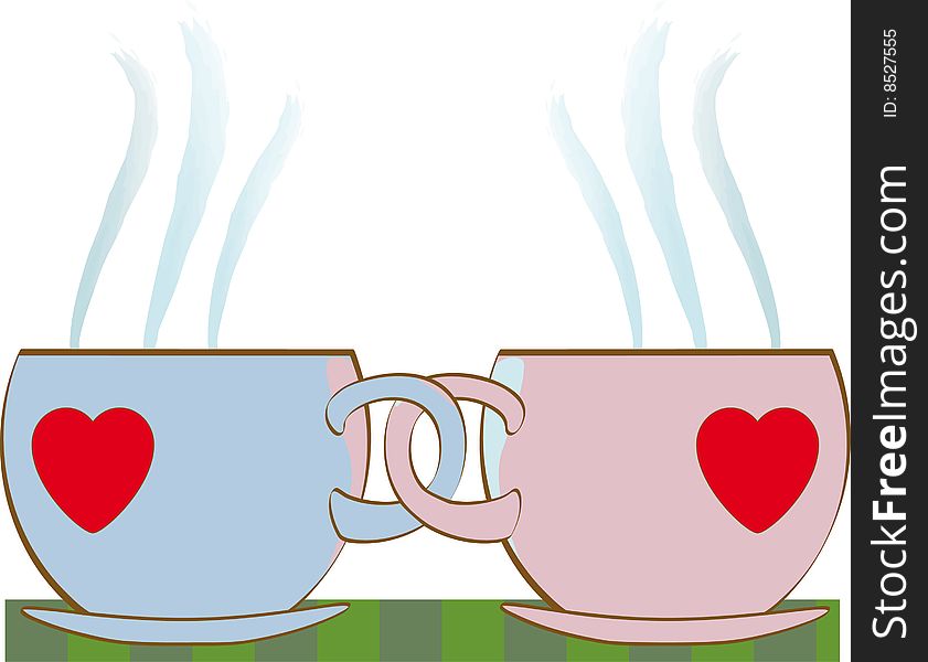 Two Cups for people in love. Two Cups for people in love