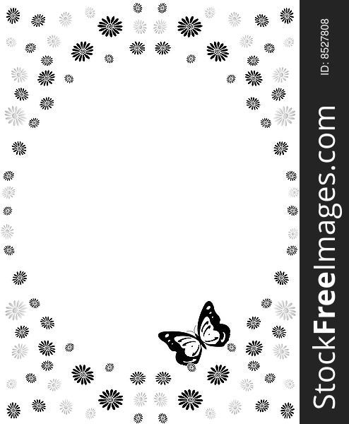Black and white ornament, background vector. Black and white ornament, background vector