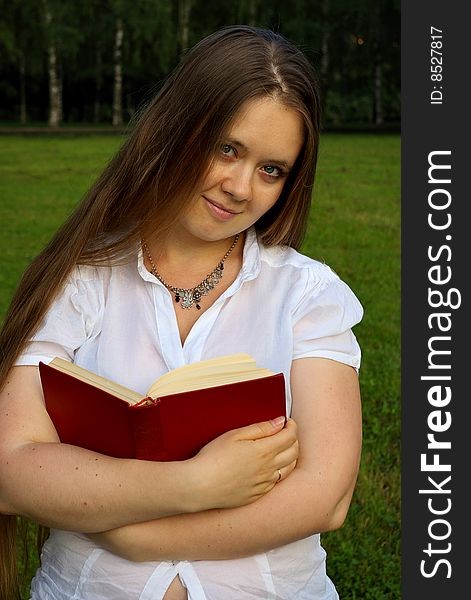 Girl With Red Book