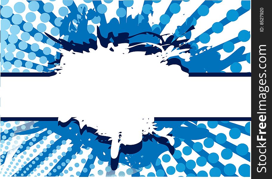 Blue banner, abstract background vector