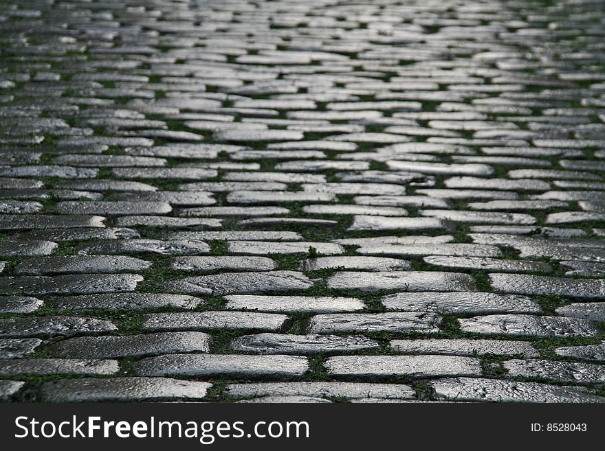 Brick pave backgorund, rainy day at the ancient city. Brick pave backgorund, rainy day at the ancient city