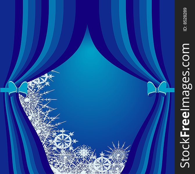 Snowflakes and blue background, decorate vector