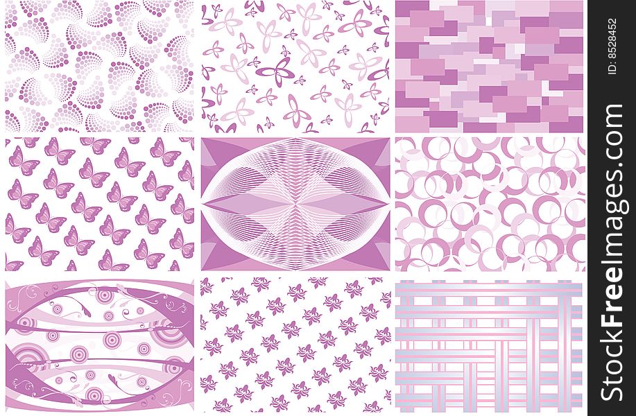 Harmonious collection of backgrounds, vector