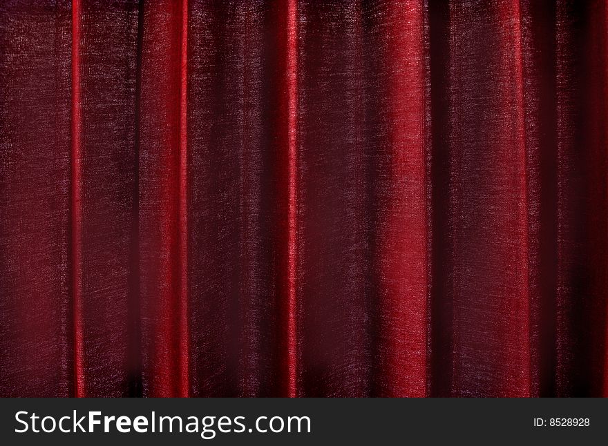 Red velvet stage curtain