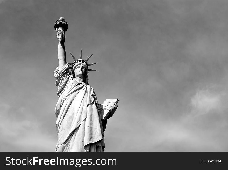 The statue of liberty in New York City. The statue of liberty in New York City