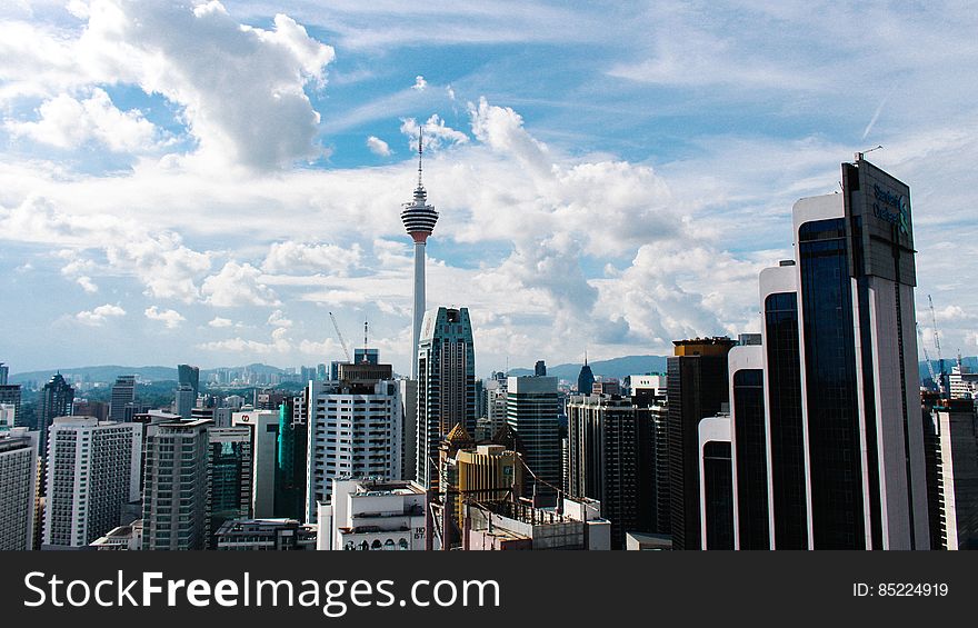 A view over the city of Kuala Lumpur with the Menara Kuala Lumpur tower. A view over the city of Kuala Lumpur with the Menara Kuala Lumpur tower.