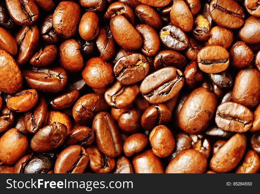 Brown Dry Roasted Coffee Beans