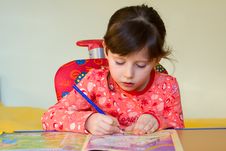 Girl Drawing Stock Images Girl Drawing Stock Images