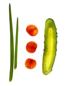 Cucumber, Tomato, Onion On White Royalty Free Stock Image Cucumber, Tomato, Onion On White Royalty Free Stock Image