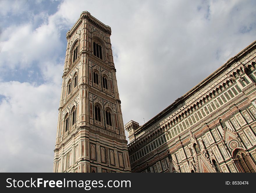 The facade of the Duomo (Cathedral) and the graceful 82m-high Campanile (bell tower), Florence (Firenze), Italy. The facade of the Duomo (Cathedral) and the graceful 82m-high Campanile (bell tower), Florence (Firenze), Italy.