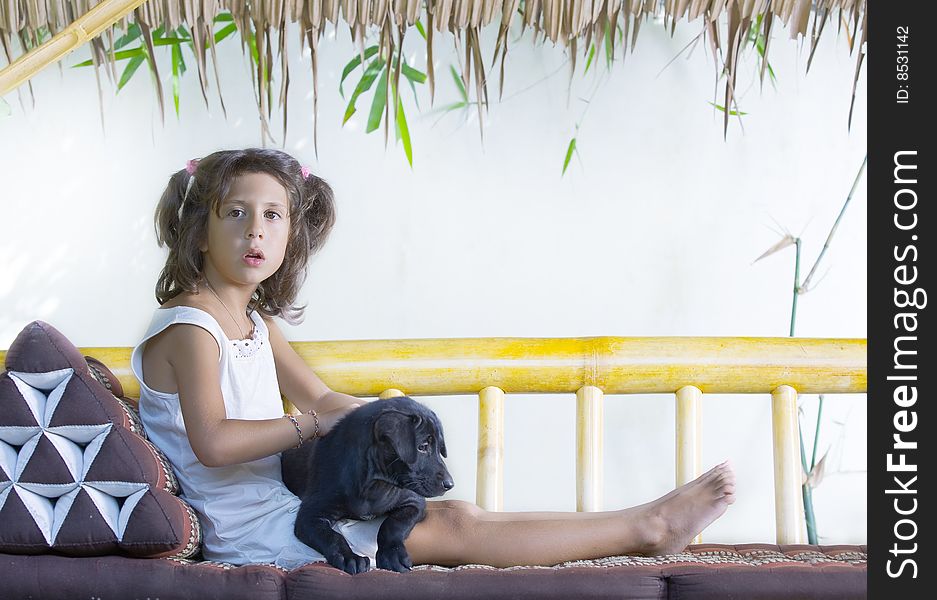 Girl With Puppy