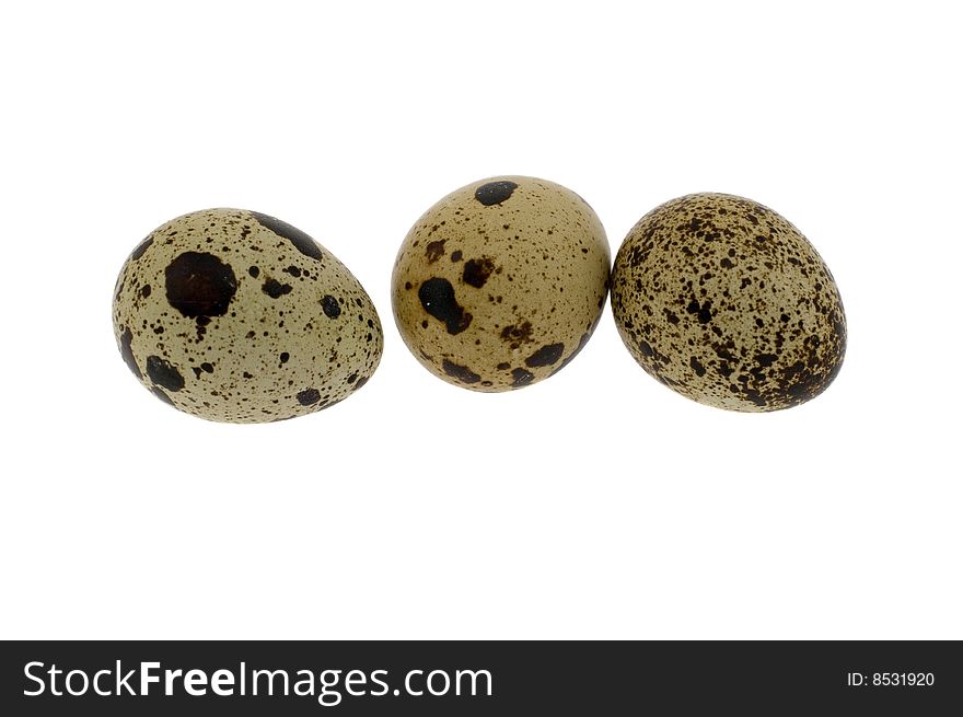 Crude eggs in basket isolated on a white background