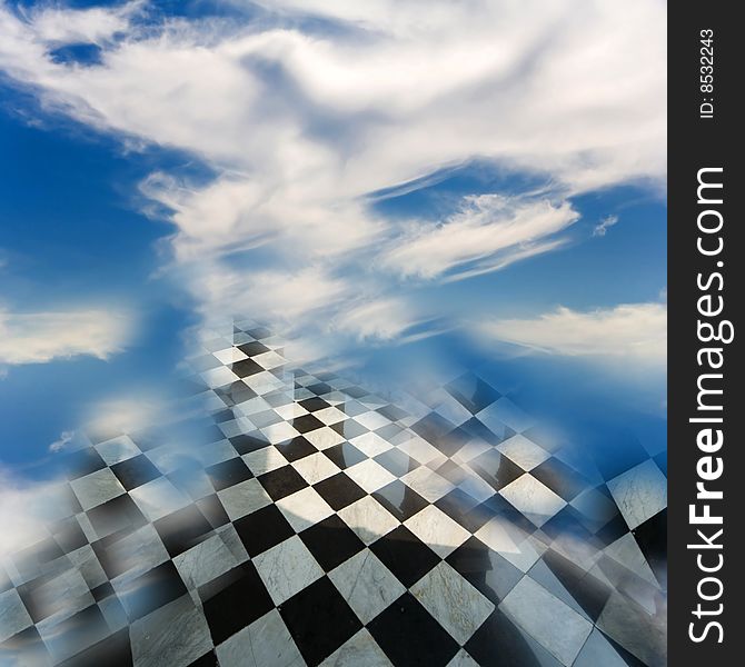 Chess Composition On  Background