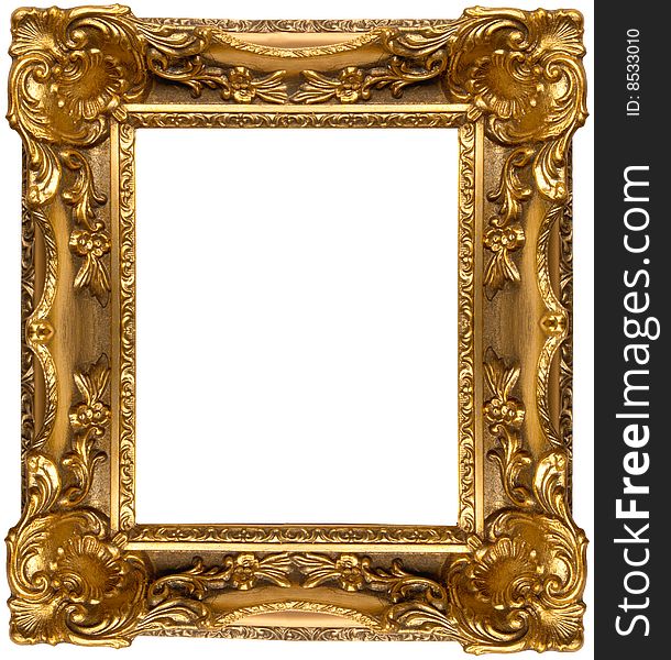 A picture frame on a white