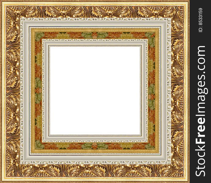 A picture frame on a white