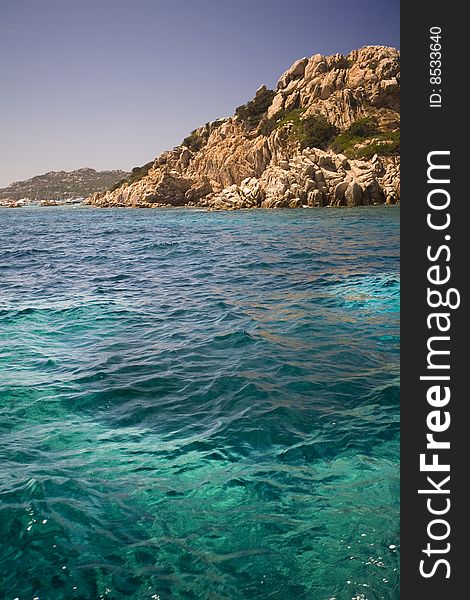 The turquoise color and transparency of the sea around the island of La Maddalena (G8). The turquoise color and transparency of the sea around the island of La Maddalena (G8)