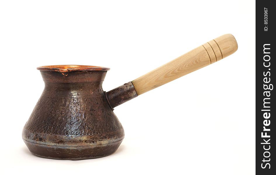 Coffee pot is isolated on a white background