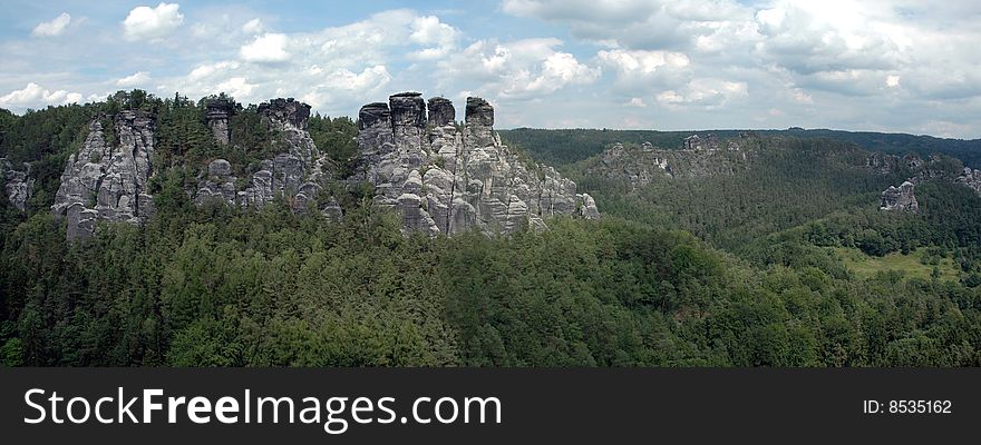 National park Saxony Swiss -  rocks of sandstone. National park Saxony Swiss -  rocks of sandstone.